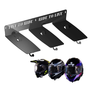 Motorcycle Helmet Storage Shelf — Triple